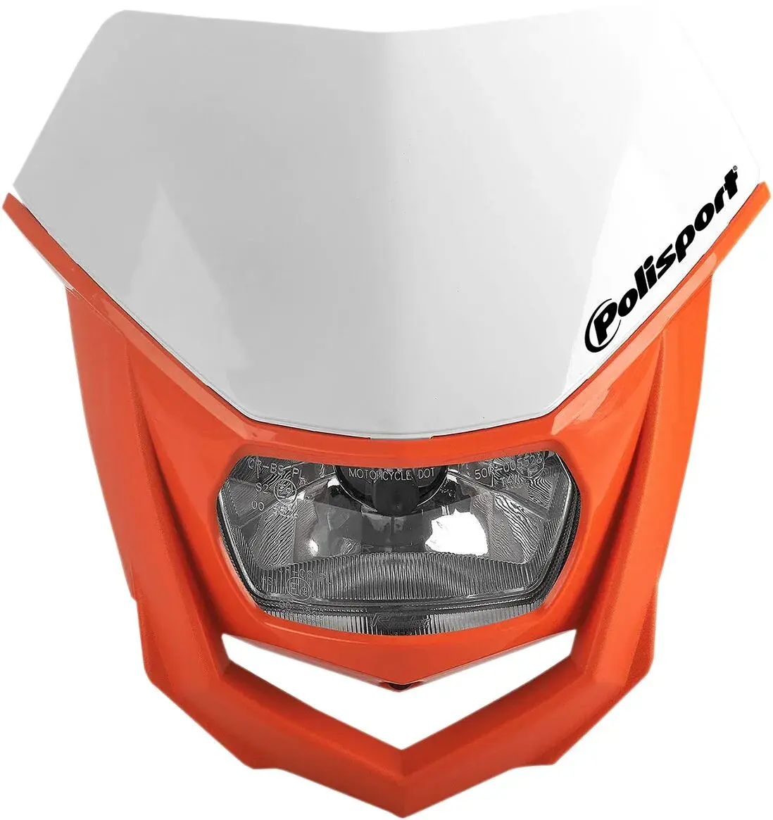Přední světlomet Polisport halo bílá/oranžová