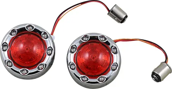 Zusatzleuchte Signal BLLT 1157 Chrom/Rot CUSTOM DYNAMICS