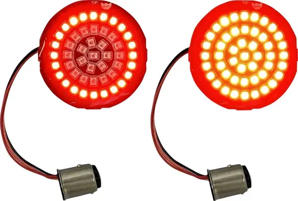 제네시스® 4 링 레드 LED 턴 시그널 인서트 CUSTOM DYNAMICS