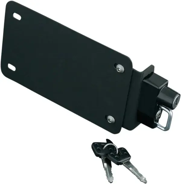 Support pour plaque d'immatriculation avec cadenas pour casque KURYAKYN