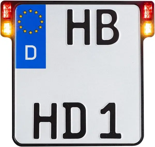 Support de plaque d'immatriculation tout-en-un 2.0 avec éclairage et feux stop arrière HEINZ BIKES
