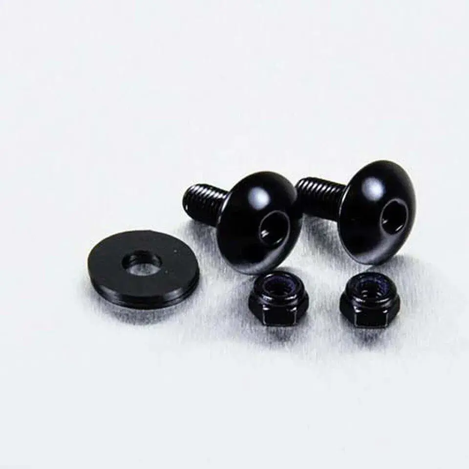 Kit de vis pour plaque d'immatriculation PRO BOLT M6X16 noir