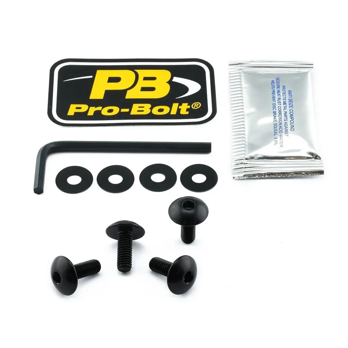 Kennzeichenbefestigungssatz PRO BOLT M6X16 schwarz
