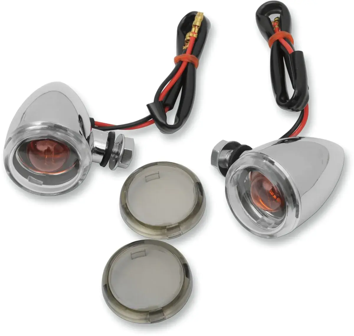 Drag Specialties Chrome/스모크 Mini-Deuce Light 헤드라이트