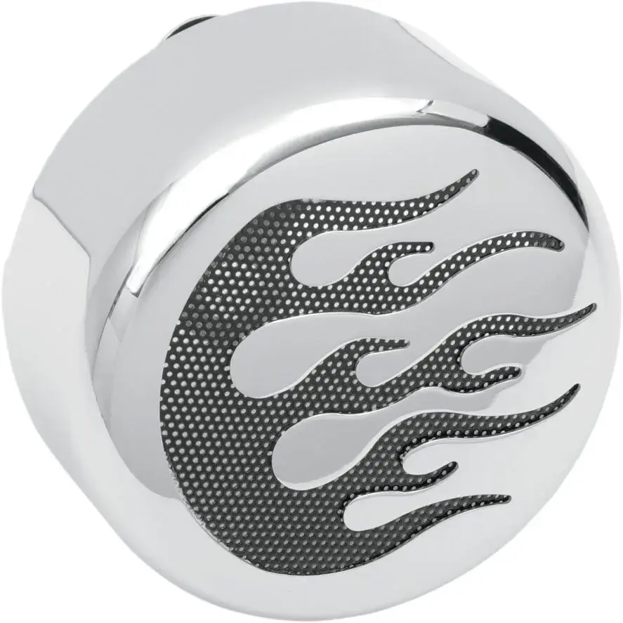 DRAG SPECIALTIES Chrom/Schwarz Flame Hupenabdeckung