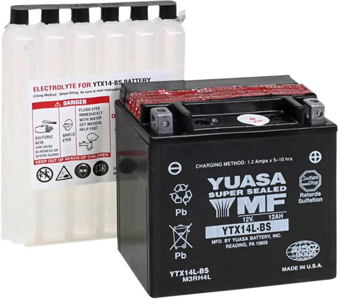 Baterie Yuasa YTX14L-BS AGM bezúdržbová
