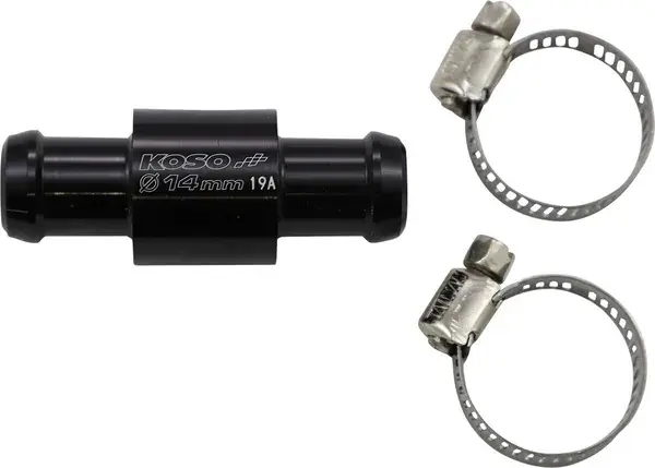 Adaptateur raccord de durite de refroidissement avec sonde de température KOSO 14 mm noir