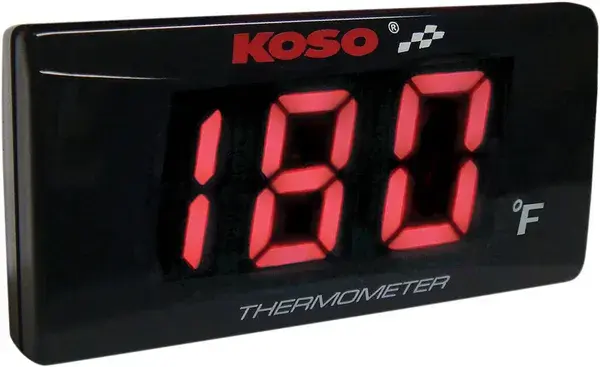 Digitales Thermometer Koso super slim rot (0 bis 120°C-12V-56,4X27X11MM)