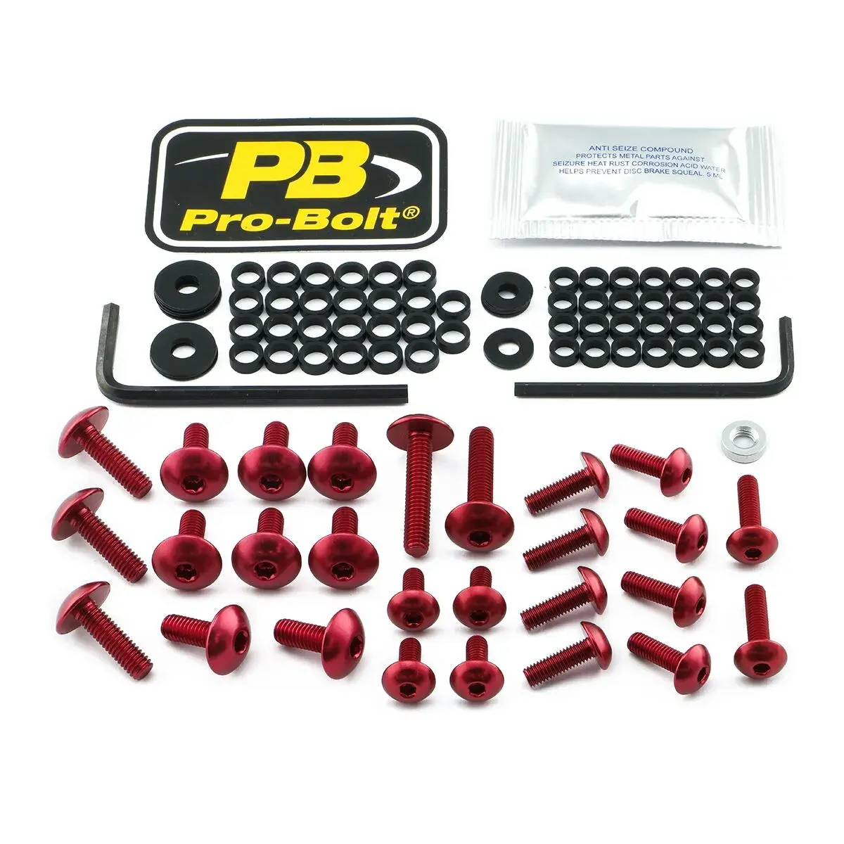 Verkleidungsschrauben und -bolzen PRO BOLT Kawasaki rot