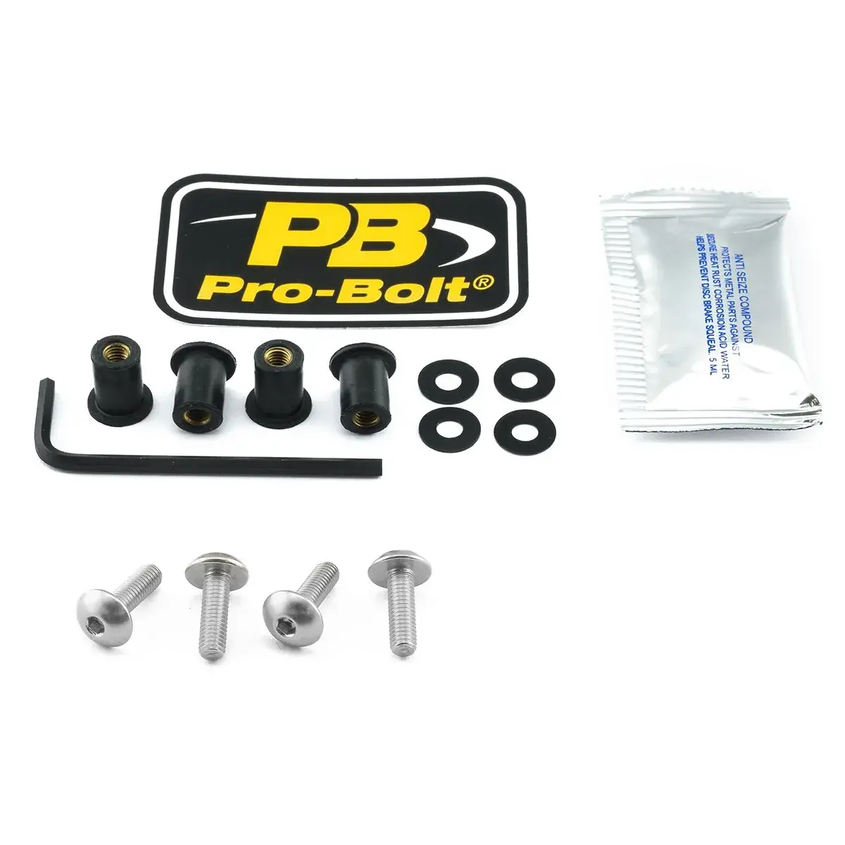 Комплект крепежа PRO BOLT Bolt серебристый