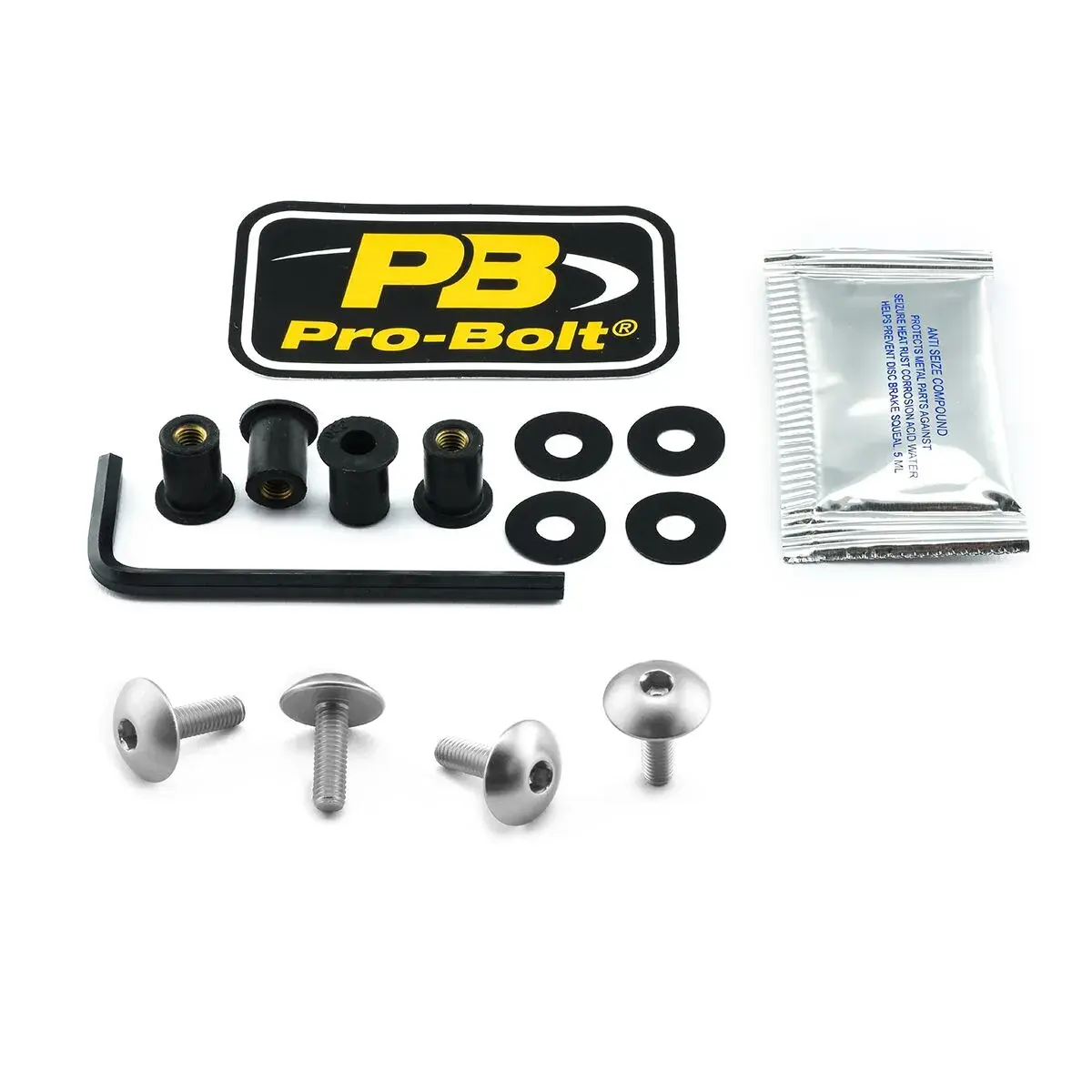 PRO BOLT چاندی کے رنگ کا اسکرین بولٹ کٹ