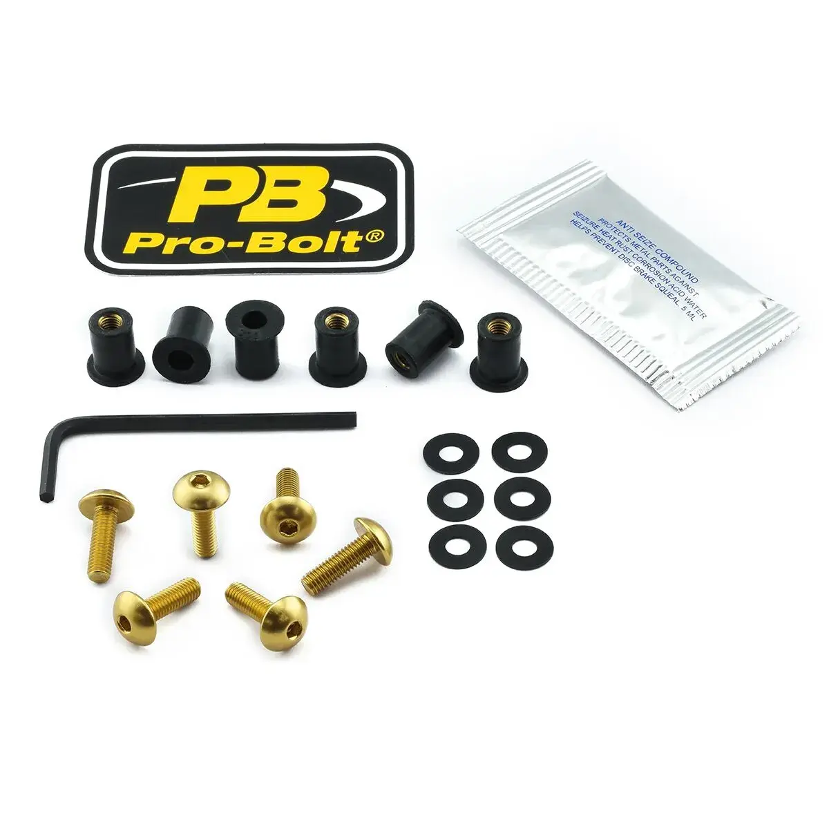 Schraubensatz gold Pro Bolt
