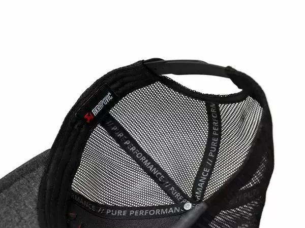 Baseballcap Akrapovic Trucker-Stil dunkelgrau schwarzes Mesh — Ansicht 3