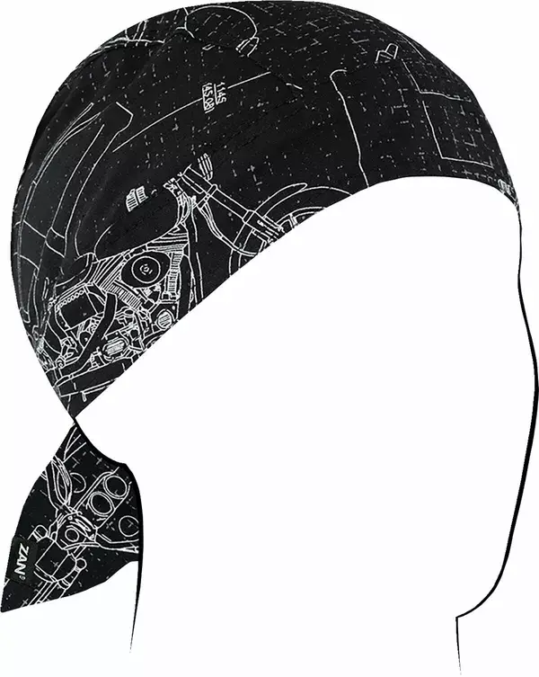 Flydanna coton moto ZAN HEADGEAR bleu