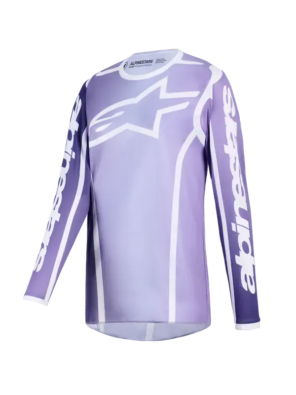 Alpinestars 4W Fluid Apex paars/wit motorcross shirt
