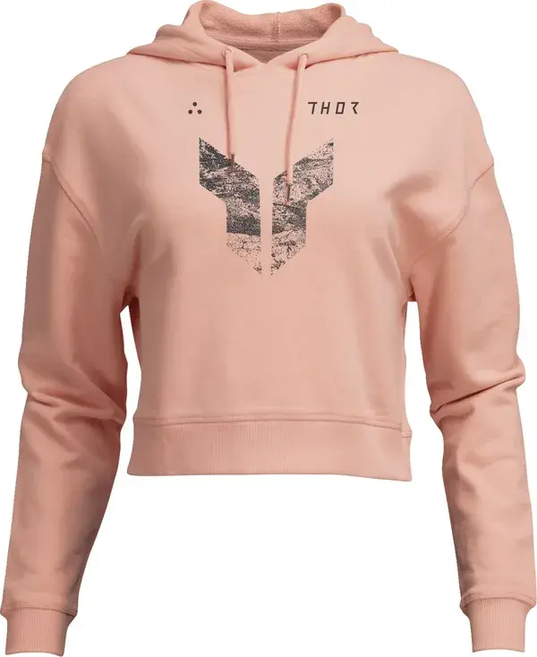 Sweat-shirt à capuche court style pull-over Iconic THOR pour femme