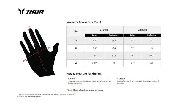 THOR Ridemode Static 여성용 장갑 — 7번째 뷰