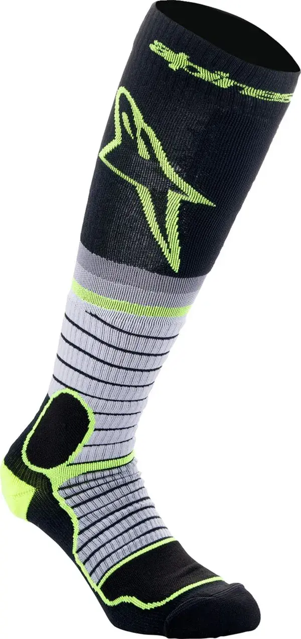 Gants de cross Alpinestars Sock MX Pro noir/gris/jaune M