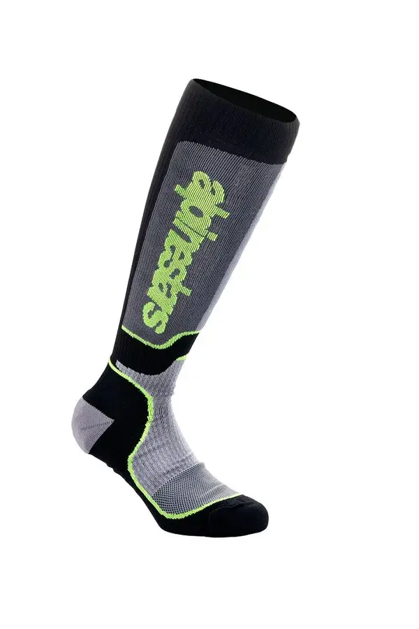 Alpinestars Sock MX Plus noir/gris/jaune S