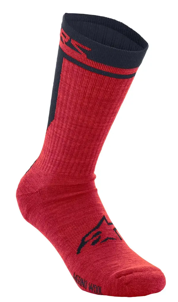 Chaussettes mérinos 24 rouge/noir L
