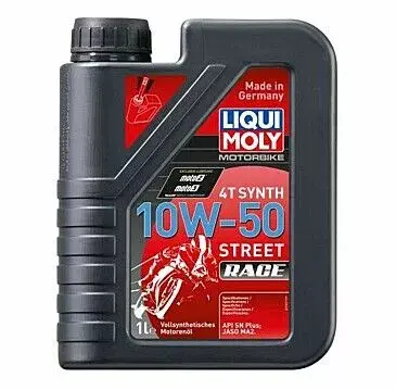 Huile moteur 4 temps Liqui Moly Moto Street Race 4T 10W50 synthèse 1 L