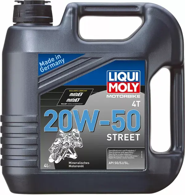 4-Takt Motoröl Liqui Moly Moto Street 4T 20W50 mineralisch 4 l