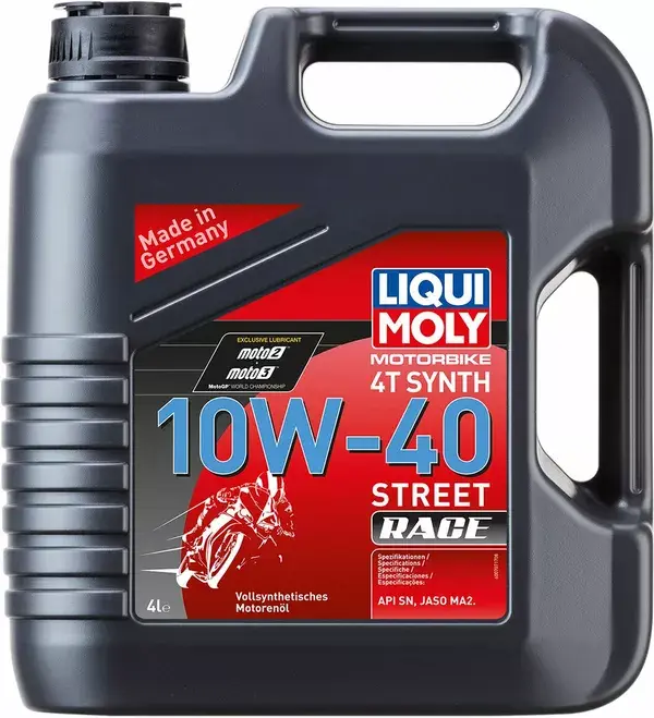 Vier-Takt-Motorenöl Liqui Moly Moto Street Race 4T 10W40 Synthese 4 l