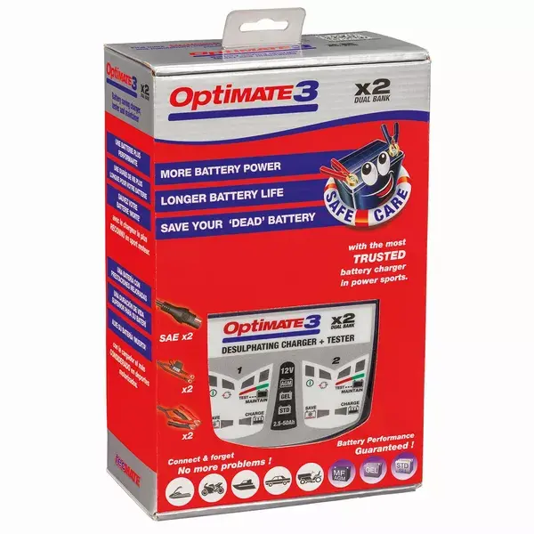 TECMATE Optimate 3 X2 Bank 12V 0.8A - TM 450 Pro — Ansicht 5