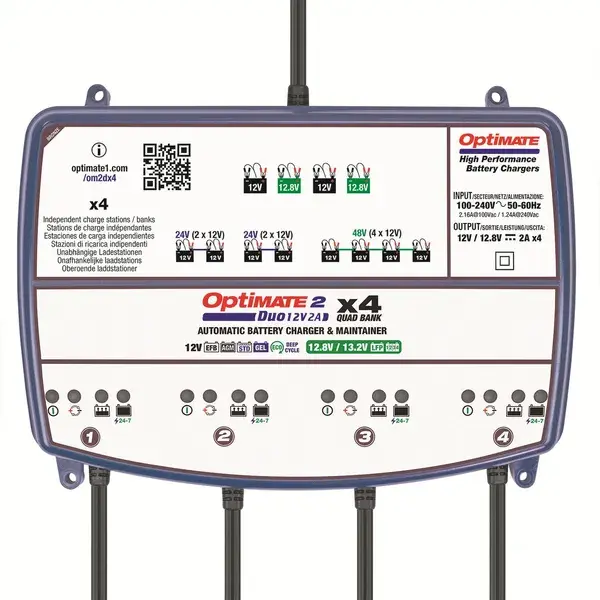TECMATE Optimate 2 Duo 4-Banks