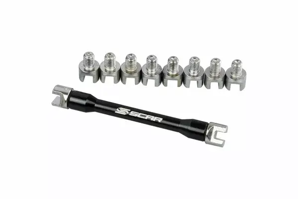 طقم مفتاح الشد للأسلاك (رايون) وطرابيش من SCAR RACING