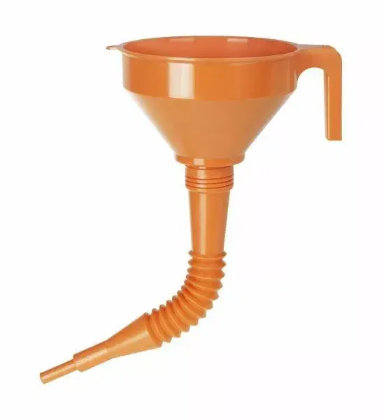 Pressol Polyethylen-Orange Trichter mit flexiblem Auslauf, Durchmesser 160 mm