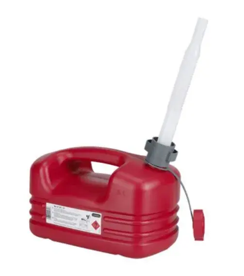 Bidon essence Pressol polyéthylène rouge bec flexible 5L