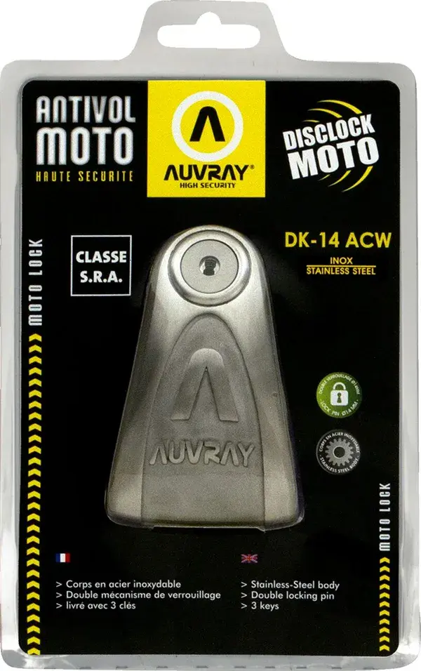 Antiblokovací zámek kotouče Auvray DK14 průměr 14 mm nerez třída SRA — pohled 4