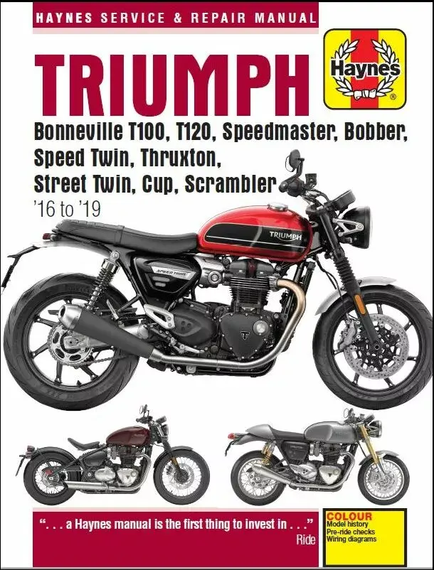 Haynes Triumph 900 & 1200 (16-18) 정비 매뉴얼