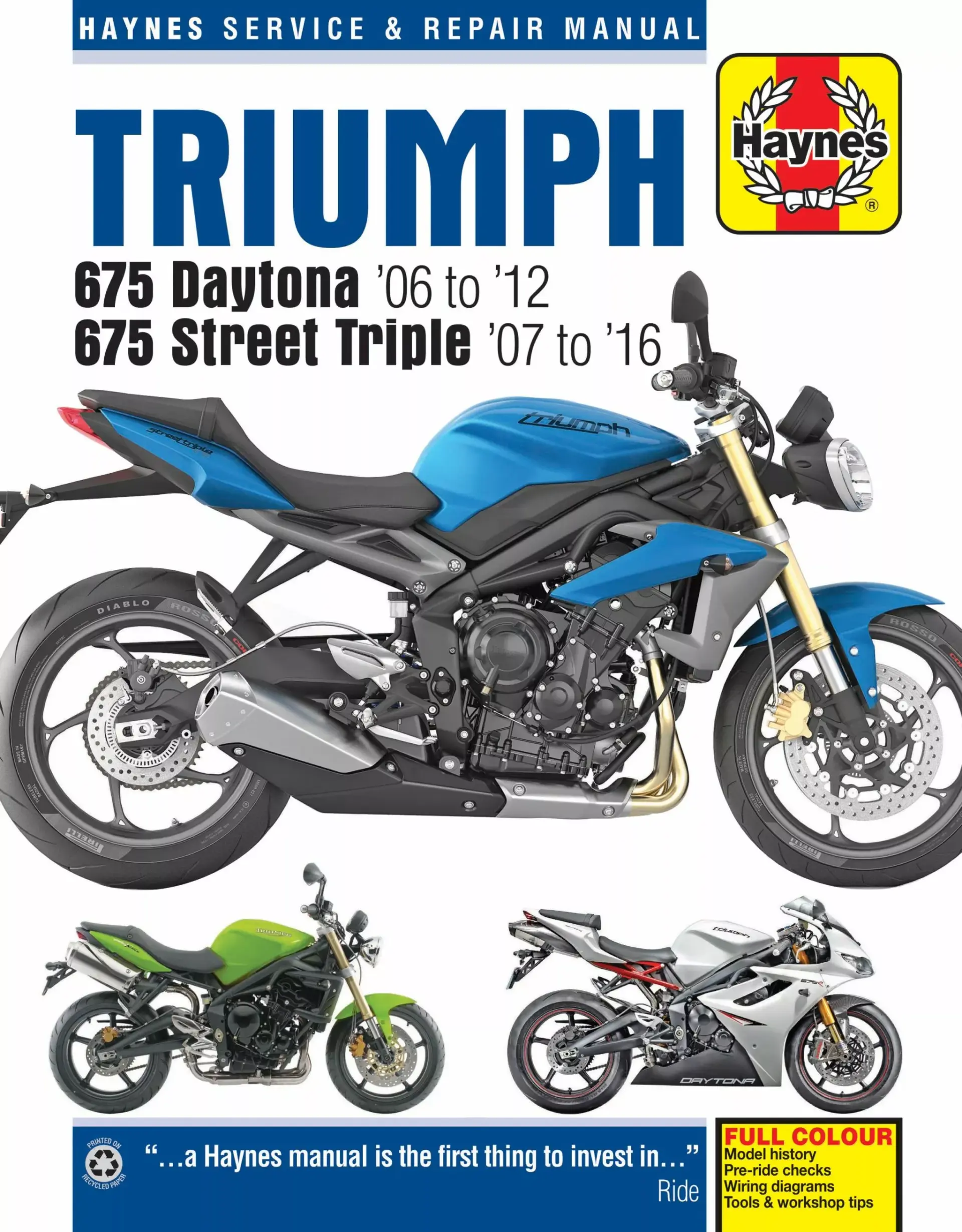 Haynes Triumph 675 (06-16) سروس مینوئل