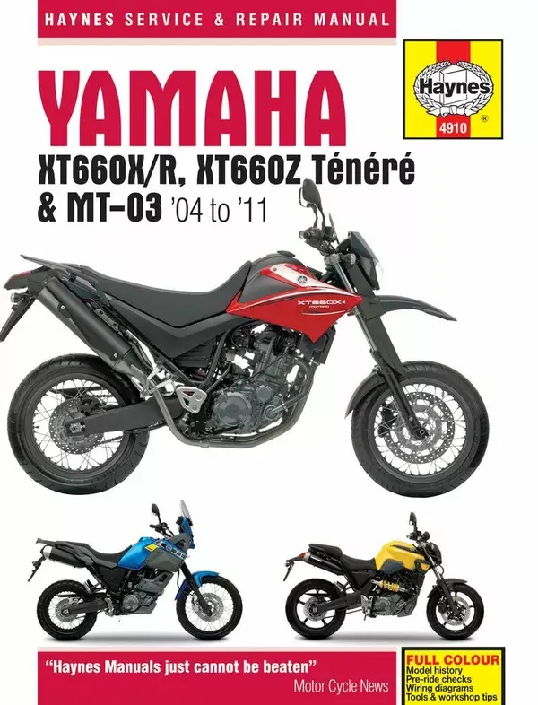 Apkopes rokasgrāmata Haynes Yamaha XT660 & MT-03 (04)
