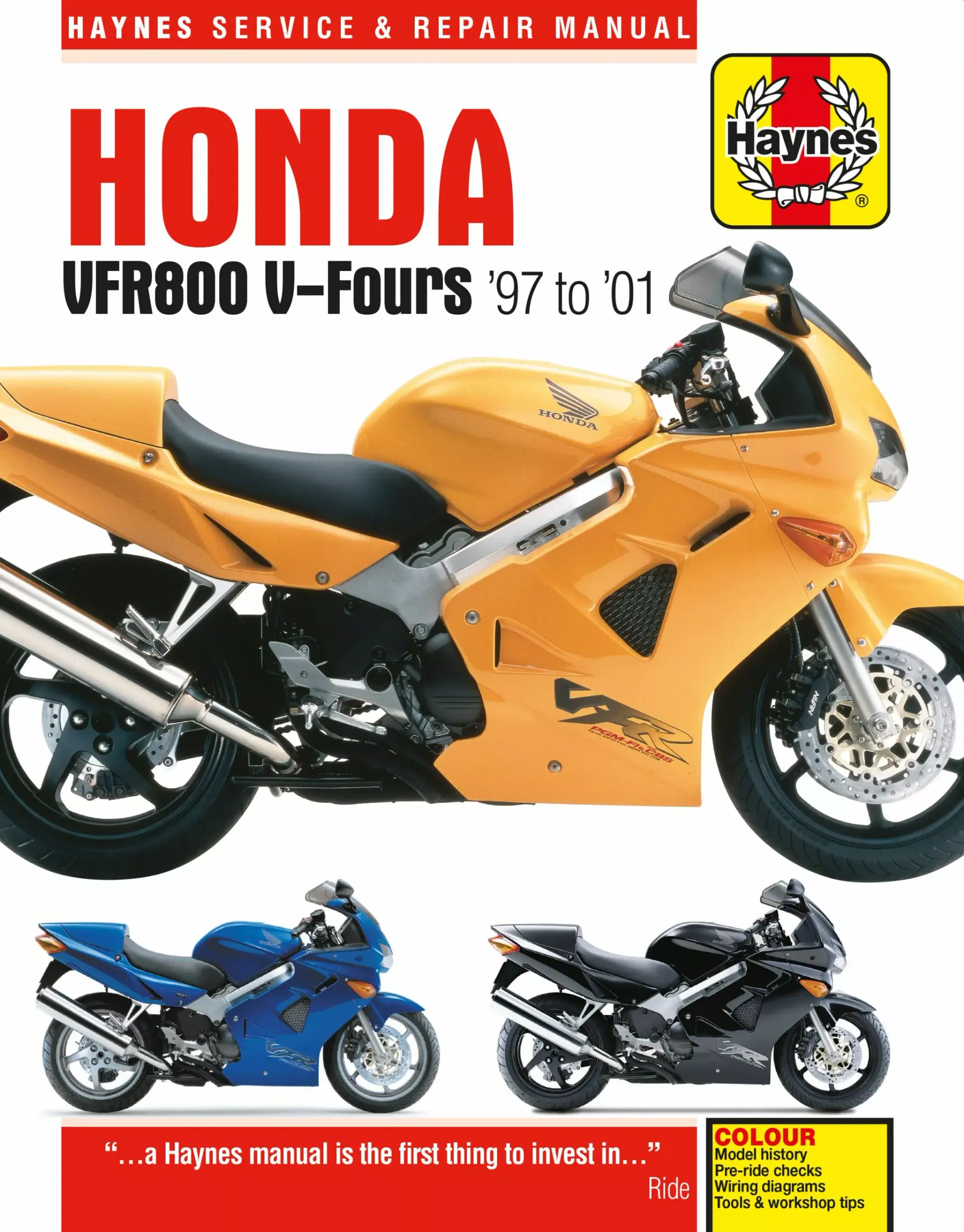 ورکشاپ مینوئل ہینز ہونڈا VFR800 1997-2001