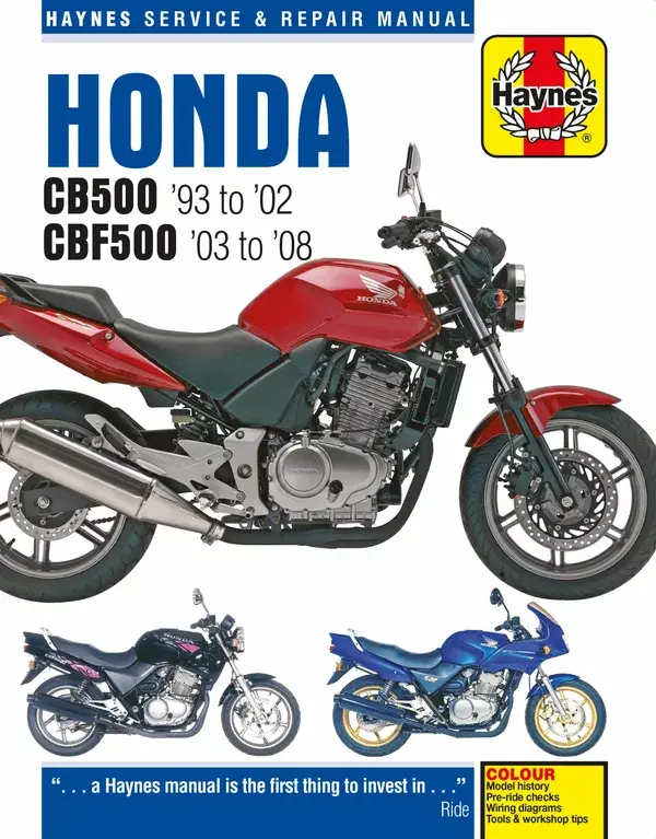 ہینز ہونڈا سی بی 500 1993-2008 ورکشاپ مینوئل