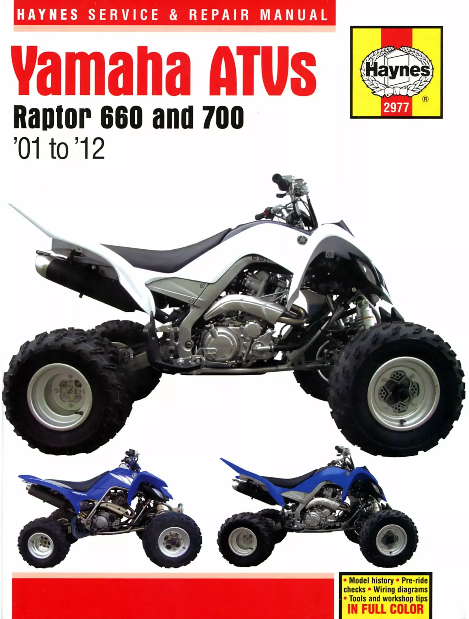كتيب الصيانة Haynes Yamaha Raptor 660 & 700