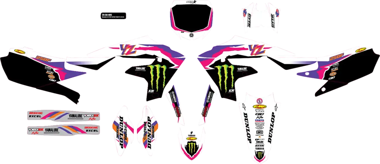 Mey Retro YZF250 그래픽 키트 D'COR VISUALS