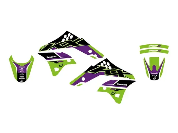 مجموعة رسومات Dream 5 KXF250 06 Blackbird Racing