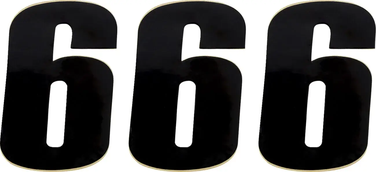 MOOSE OFFROAD HARD-PARTS MSE #6 4.5 Black Number Plate