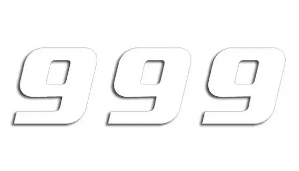 Numéro #9 16x20cm Blanc BLACKBIRD RACING