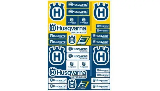 Dekorationsfolien-Set Logo Husqvarna PVC Blackbird Racing