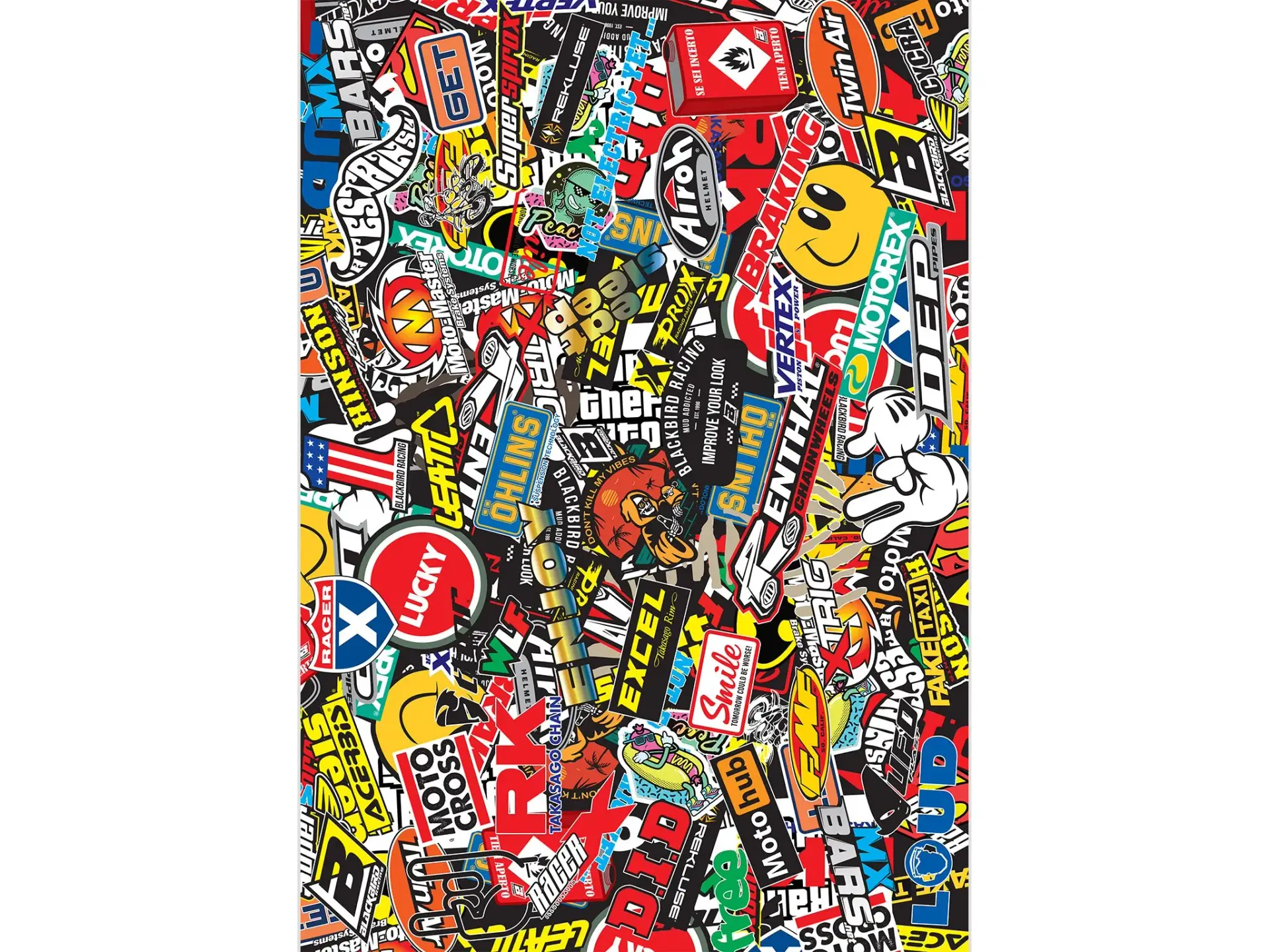 Feuille de décalcomanies logo bombe Blackbird Racing