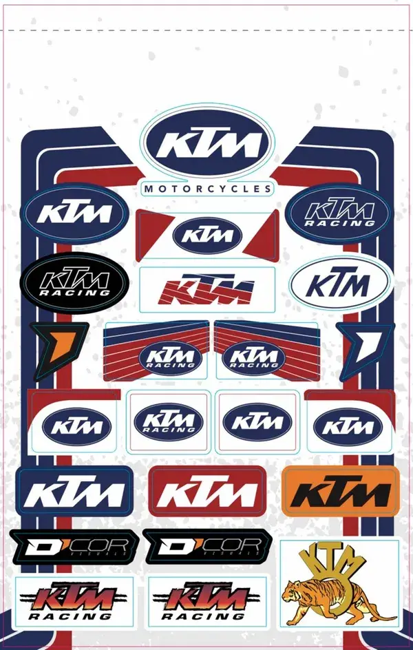 Φύλλο αυτοκόλλητων KTM Rétro D'COR VISUALS
