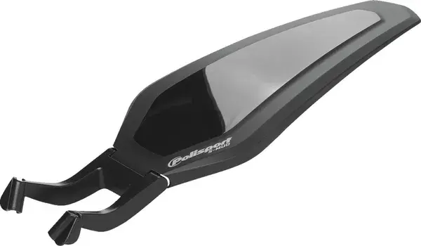 Garde-boue VTT ajustable 16'' à 29'' Polisport S-Mud MTB noir sur rail de selle 380 mm