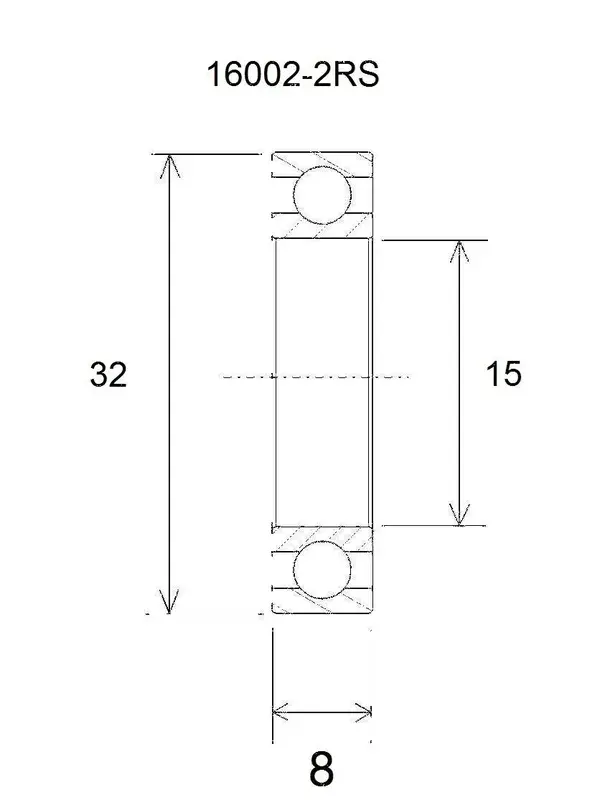 Roulement Black Bearing B3 15x32-8mm (16002-2RS)