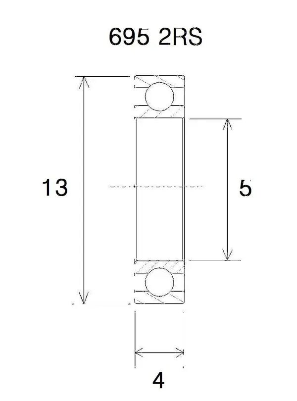 Roulement BLACK BEARING B5 5X13X4MM