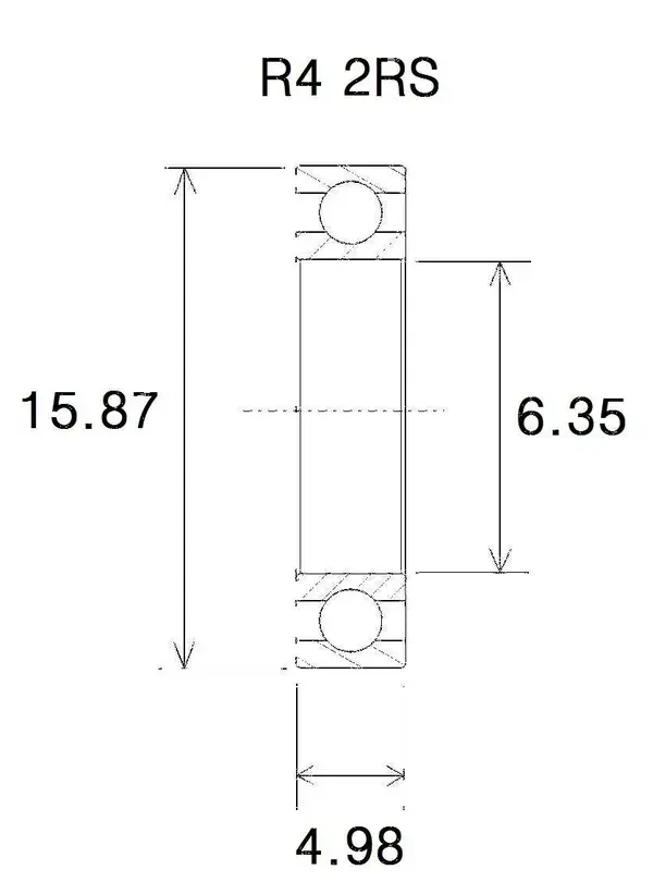 بلیک بیئرنگ B5 پریمیم کوالٹی رولنگ بیئرنگ 6.35x15.875-4.98mm (699-2RS)